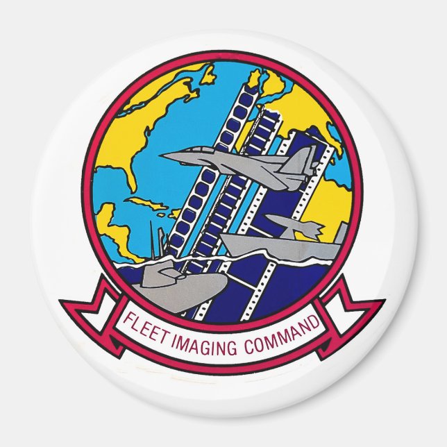 Fleet Imaging Command Atlantic Round Magnet (Front)