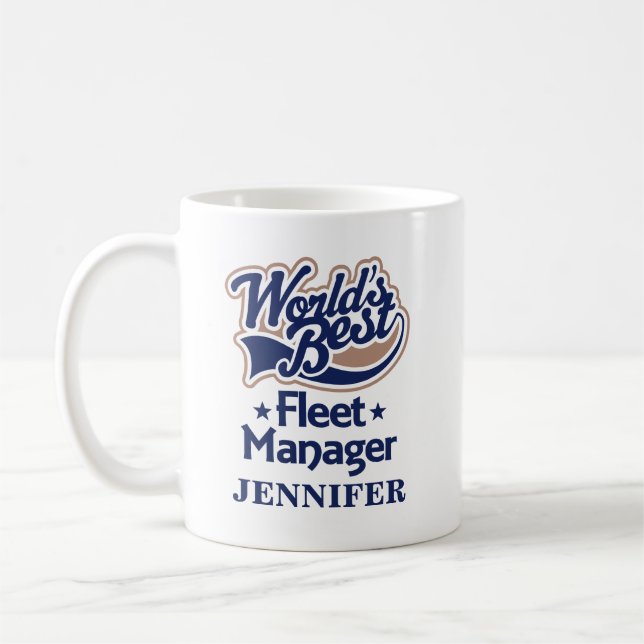 Fleet Manager Personalised Mug Gift (Left)