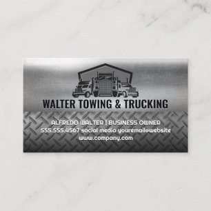 Fleet of Semi Trucks Big Rigs Business Card