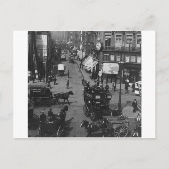 Fleet Street London 1904, England U.K. Postcard (Front)