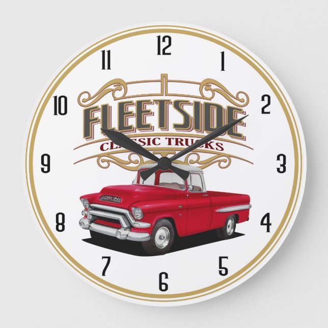 Fleetside Classic Trucks Large Clock (Front)