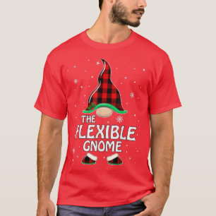 Fleible Gnome Buffalo Plaid Matching Family Christ T-Shirt