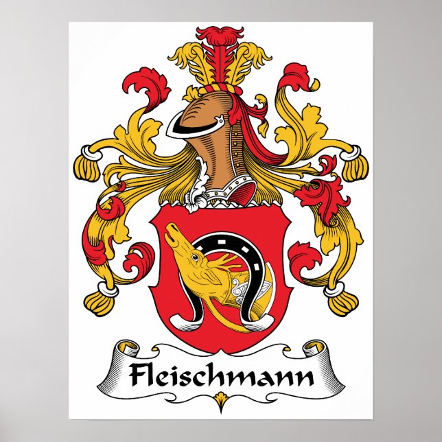 Fleischmann Family Crest Poster (Front)