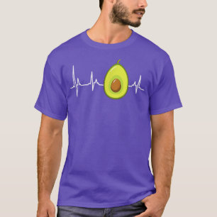 Fleitarian Avocado Heartbeat ECG Heart rate Veggie T-Shirt