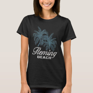 Fleming Beach Oahu Hawaii Two Big Palms T-Shirt