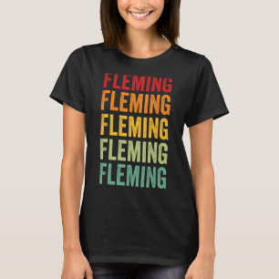 Fleming County Kentucky Rainbow Text Design T-Shirt