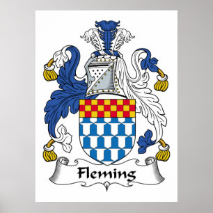 Fleming Family Crest Poster