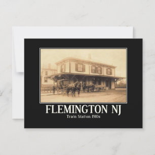 Flemington NJ Train Station 1910s Postcard