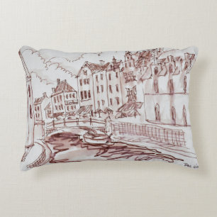 Flemish Architecture Ghent, Belgium Decorative Cushion