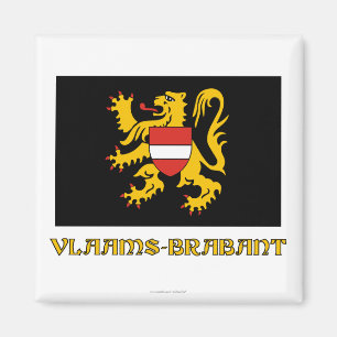 Flemish Brabant Flag with Name Magnet
