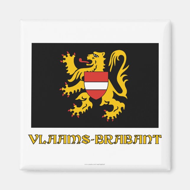 Flemish Brabant Flag with Name Magnet (Front)