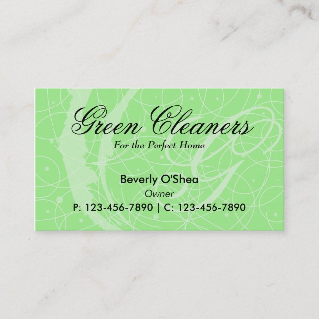 Flemish Business Card/ Green Card (Front)