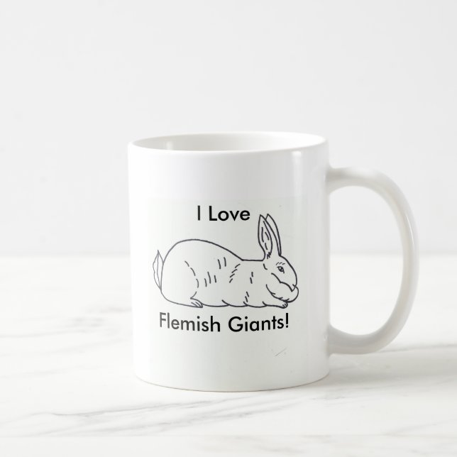 Flemish Giant Rabbit Coffee Mug - Cup (Right)
