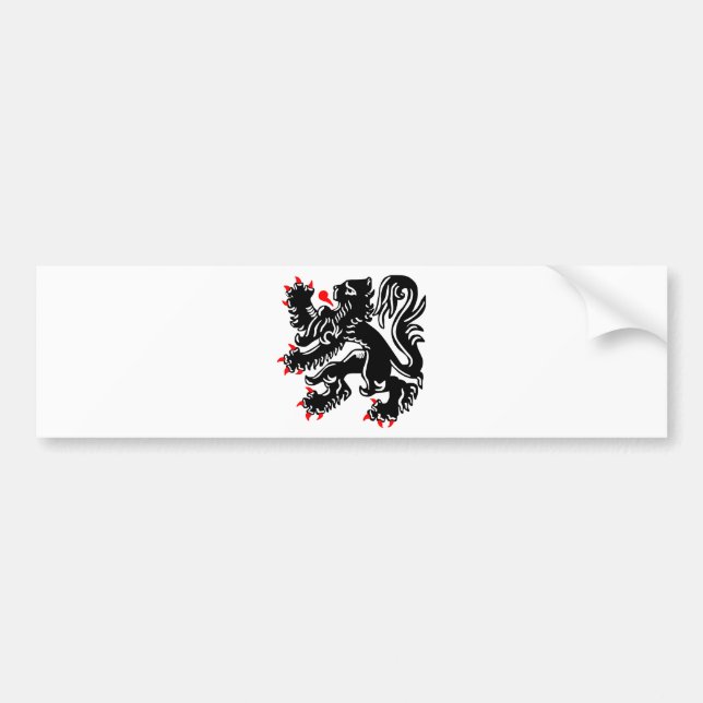 Flemish Lion. Bumper Sticker (Front)