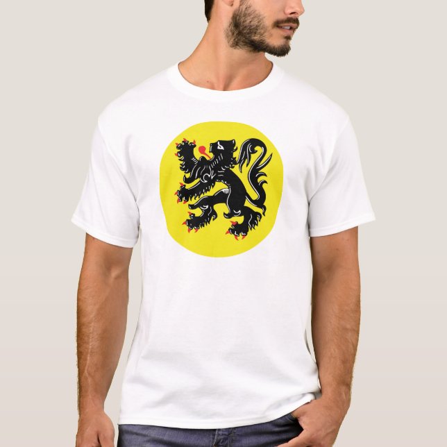 Flemish Lion from Flanders t-shirt big badge (Front)