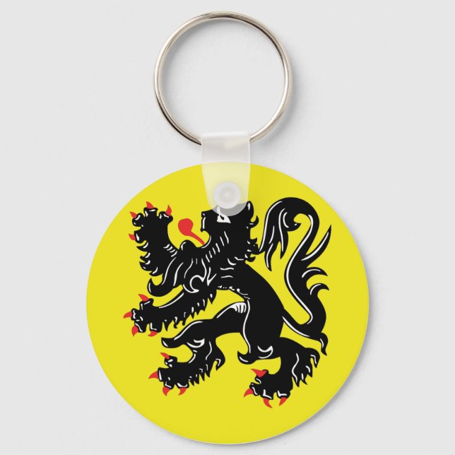 Flemish Lion of Flanders key hanger Ring (Front)