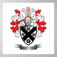 Fletcher Family Crest Coat of Arms