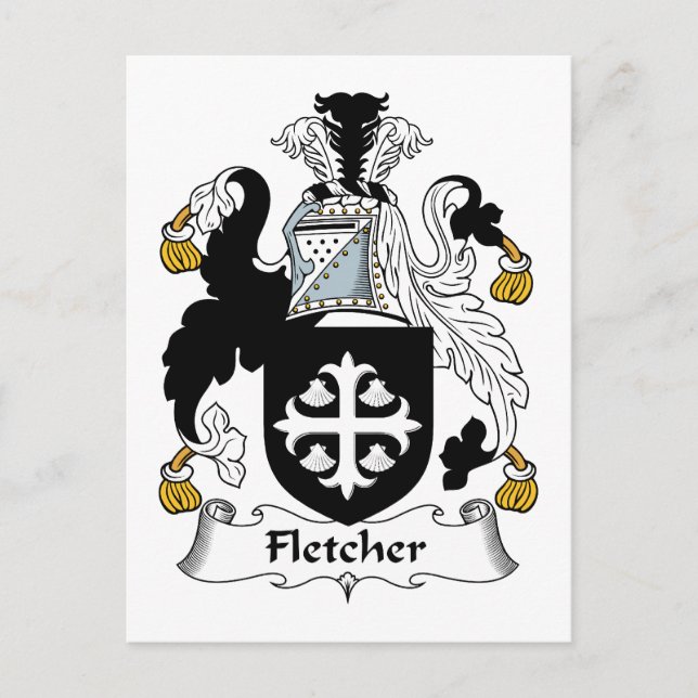 Fletcher Family Crest Postcard (Front)