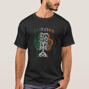 FLETCHER Irish Name Shamrock Ireland Flag Family T-Shirt