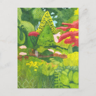 Fletcher Moss Botanical Garden Watercolour Postcard