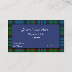 Fletcher Scottish Tartan Plaid Business Card