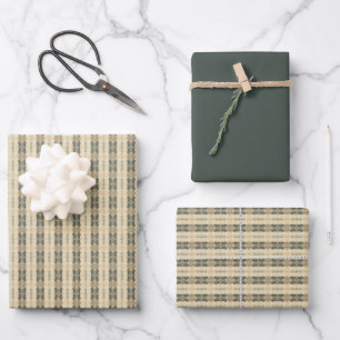 Fletcher w/ dark green solid wrapping paper sheet