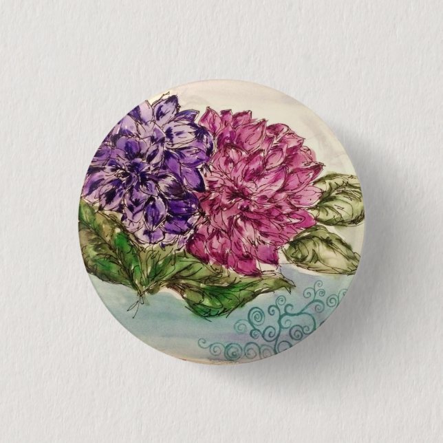 Fleur and Fleur 3 Cm Round Badge (Front)