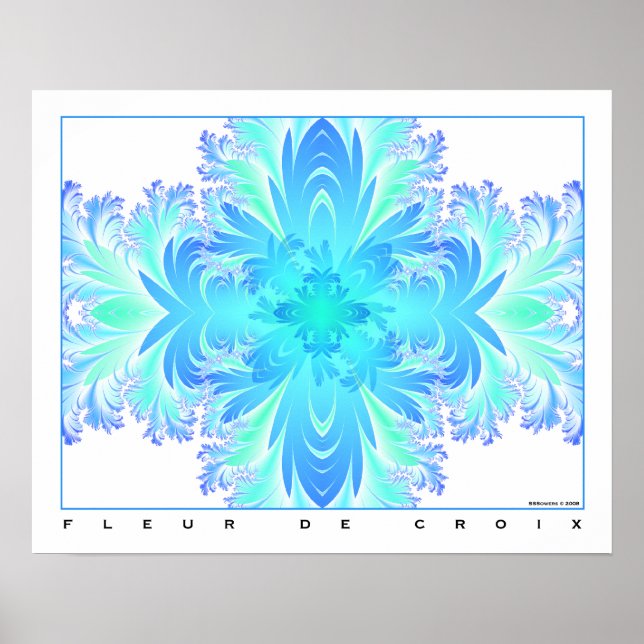 Fleur de Croix - Aqua Poster (Front)