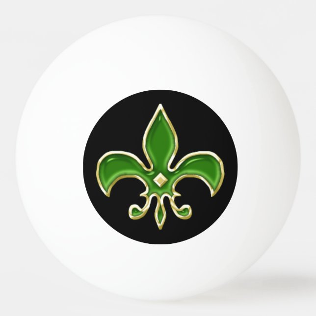 Fleur de Lis3 with custom text area Pingpong Balls (Front)