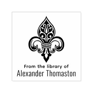 Fleur de Lis #26 “From the Library of” Self-inking Stamp