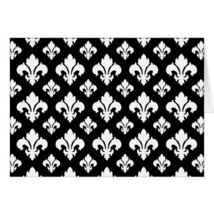 Fleur De Lis 2 Black and White