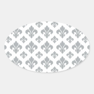 Fleur De Lis 2 Paloma Oval Sticker
