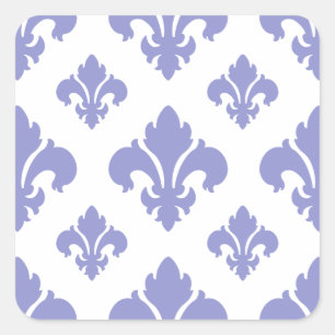 Fleur De Lis 2 Violet Tulip Square Sticker