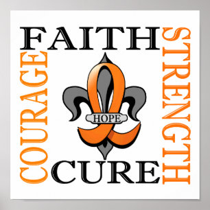 Fleur De Lis 3 Leukaemia Poster