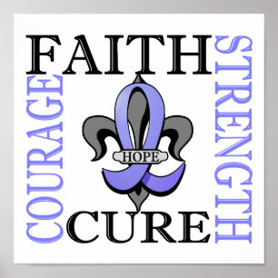 Fleur De Lis 3 Prostate Cancer Poster