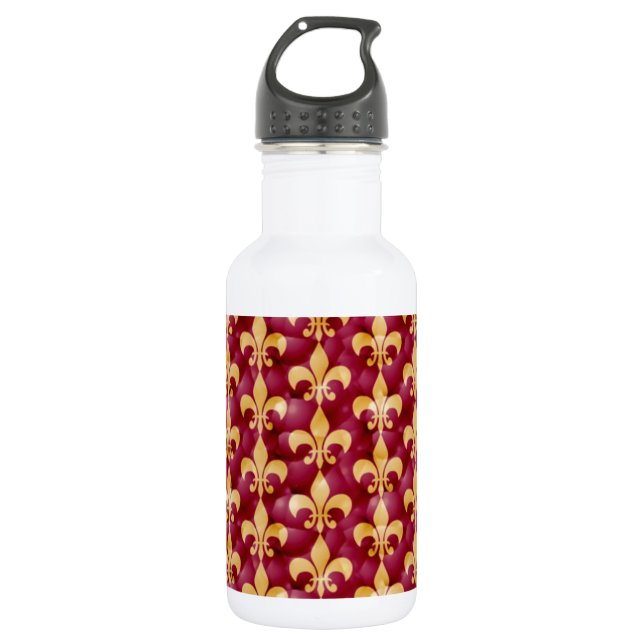 Fleur de lis 532 ml water bottle (Front)