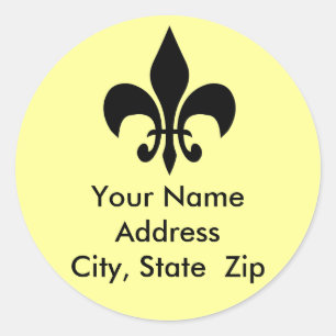 Fleur de Lis Address Sticker