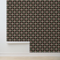 Fleur de Lis and Diamond Cross Pattern on Sage
