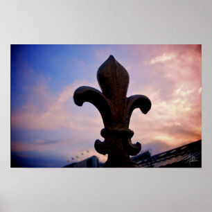 Fleur de Lis at Dusk [Print] Poster