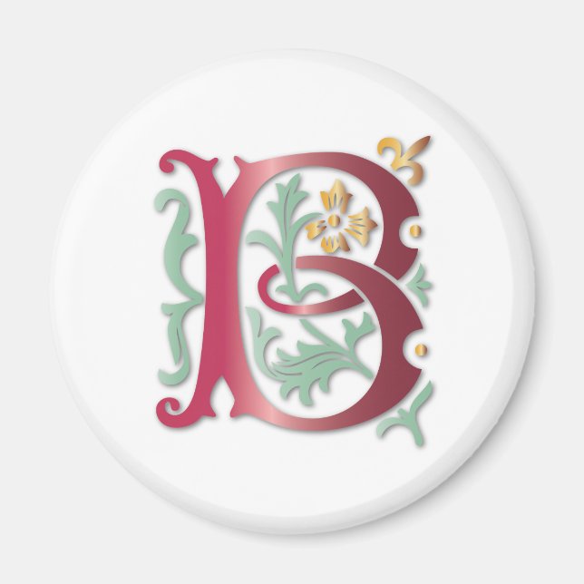 Fleur-de-lis B Monogram Magnet (Front)