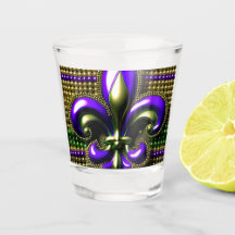 Fleur de lis Beaded Mardi Gras