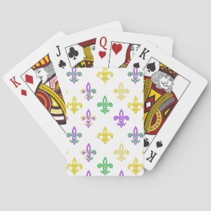 Fleur de Lis Beads - White Playing Cards