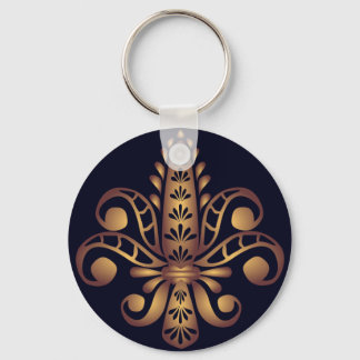 Fleur de Lis Bleu Key Ring