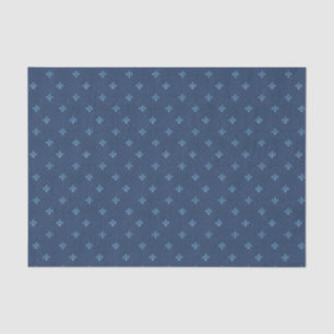 Fleur de Lis Blue French Vintage Pattern Tissue Paper