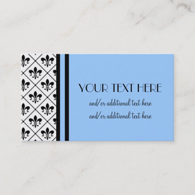 Fleur De Lis Border Business Card (Front)