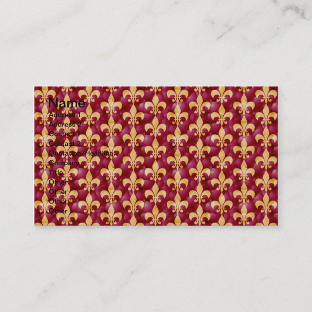 Fleur de Lis Business Card (Front)