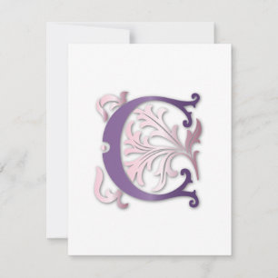 Fleur-de-lis C Monogram Invitation