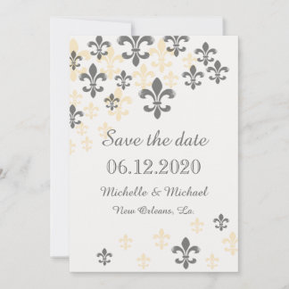 Fleur de Lis Cascade Save the Date