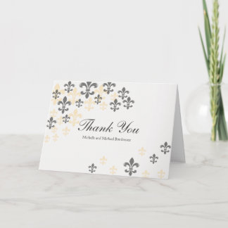 Fleur de Lis Cascade Thank You Card