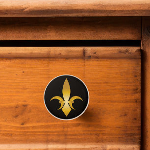 Fleur-De-Lis Ceramic Knob